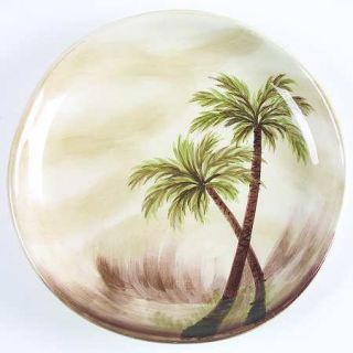 Tabletops Unlimited Bahamas Palm Salad Plate, Fine China Dinnerware   Palm Trees