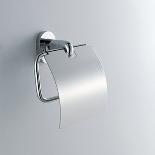 Contemporary Style Chrome Finish Wall Mounted Brass All Cover Style Toilet Paper Roll Holders Rack
