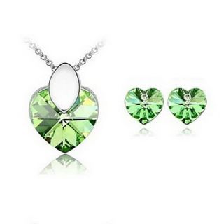 Beautiful Alloy With Crystal Womens Jewelry Set Including Necklace,Earrings(More Colors)