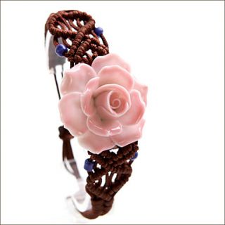 Handmade Rose Ceramic Bracelet