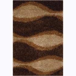 Handwoven Abstract Mandara Shag Rug (26 X 76) (Beige, goldPattern Shag Tip We recommend the use of a  non skid pad to keep the rug in place on smooth surfaces. All rug sizes are approximate. Due to the difference of monitor colors, some rug colors may v