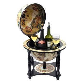 Turin Italian Style 13 in. Diam. Tabletop Bar Globe Multicolor   MK33006W