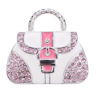 Handbag Shaped Metal Material USB Stick 4G(Pink)