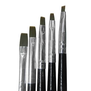 5pcs Nail Art Brushes With Black Handle
