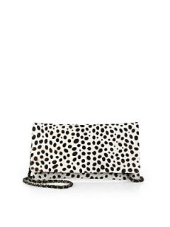 Beirn Dyed Calf Hair Convertible Wallet Clutch   Spotted
