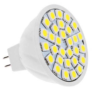 MR16 5W 30x5050 SMD 400 420LM 6000 6500K Natural White Light LED Spot Bulb (12V)