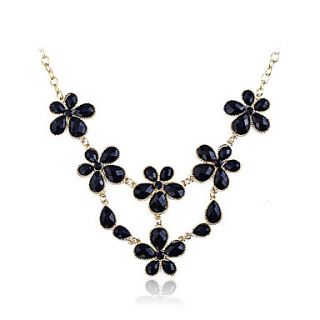 Six Summer Flowers Acrylic Necklace (Assorted Color)