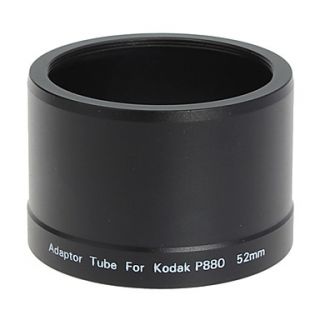 52mm Lens and Filter Adapter Tube for Kodak P880 Digital Camera Black