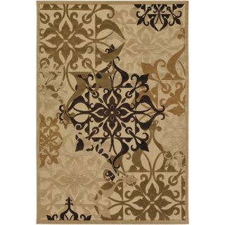 Courtisan Urbane Gatesby Sand/ Ivory Rug (52 X 76) (SandSecondary colors Brown Pattern GeometricTip We recommend the use of a non skid pad to keep the rug in place on smooth surfaces.All rug sizes are approximate. Due to the difference of monitor color