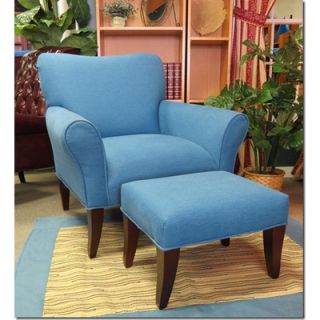 Rush Furniture Cotton Chair and Ottoman 188BLDSET