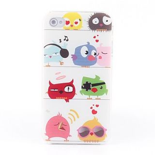 Birds Pattern Hard Case for iPhone 4 and 4S