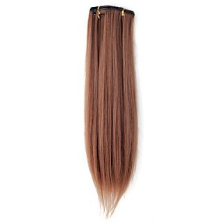 High Quality Synthetic 45cm Clip In Straight Hair Extension with 4 Colors to Choose