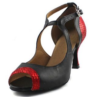 Customized Womens Leatherette Upper Latin / Ballroom Dance Shoes With Buckle (More Colors)