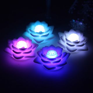 Nice Vinyl Lutos LED Lamp   Set of 4 (Color Changing, Built in Botton Cell)