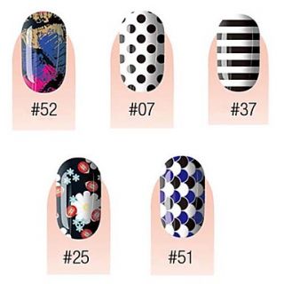 28PCS 3D Full Cover Cartoon Nail Stickers S10 Series NO.1(Assorted Colors)