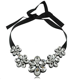 Lovable Flower Silk With crystal Womens Necklaces