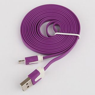 8 Pin Colorful Charge and Data Flat Cable for iPhone 5,iPad Mini,iPad 4,iPod (200cm Length)