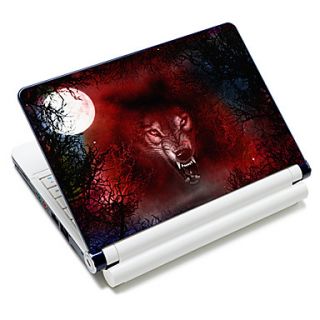 Roaring Wolf Pattern Laptop Protective Skin Sticker For 10/15 Laptop 18619(15 suitable for below 15)