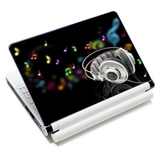 Fashionable Headphone Pattern Laptop Protective Skin Sticker For 10/15 Laptop 18665(15 suitable for below 15)
