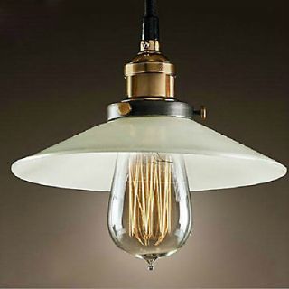 60W Nature inspired Contemporary Pendant with Pure White Metal Shade