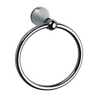 Contemporary Style Chrome Finish Brass Circle Shape Towel Ring