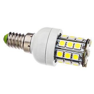 E14 3.5W 30x5050SMD 300 330LM 6000 6500K Natural White Light LED Corn Bulb (AC 110 130/AC 220 240 V)