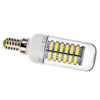 E14 5W 138x3528SMD 410 440LM 6000 6500K Natural White Light with Cover LED Corn Bulb (220V)