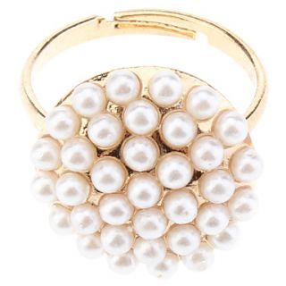 OLL Mushroom And White Pearl Opening Ring