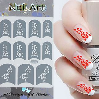 3PCS Mixed style Paper Nail Art Image Stamp Stickers LK Series No.13