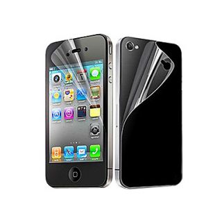 3X Clear Front and Back Screen Protector for iPhone 4/4S