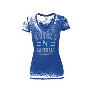 Kansas City Royals 5th & Ocean MLB Womens Burnout Wash Baseball T Shirt