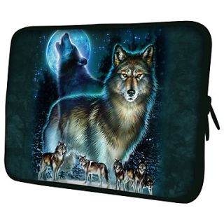 Couple of WolvesPattern Nylon Material Waterproof Sleeve Case for 11/13/15 LaptopTablet