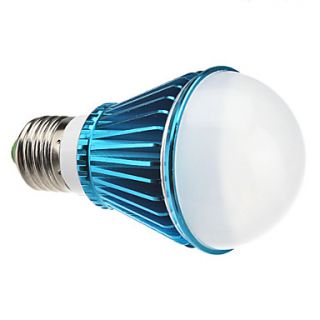 Dimmable E27 7W 630LM 6000 6500K Natural White Light Blue Shell LED Ball Bulb (220V)