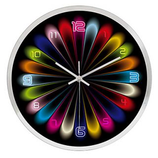 12H Colorful Inspirational Stainless Steel Wall Clock