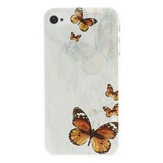 Colorful Butterfly Pattern Hard Case for iPhone 4/4S