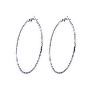 6.5Cm Exquisite Large Ring Iron Earrings(Assorted Colors)