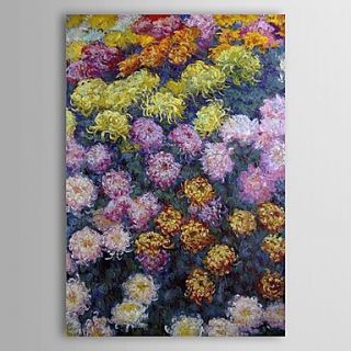 Famous Oil Painting Bed of Chrysanthemums by Claude Monet