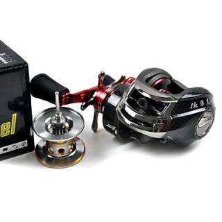 DYNAMIC Left Handle 101 Ball Bearing Black Casting Reel (Extra Line Cup)