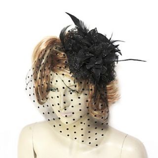 Gorgeous Feather/Flannelette With Lace Wedding Fascinators