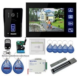 7 Touch Panel Video Door Phone System with Magnetic lock RFID keyfobs