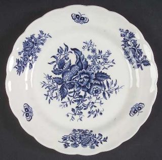 Booths Peony Blue Bread & Butter Plate, Fine China Dinnerware   Blue Flowers, Sc