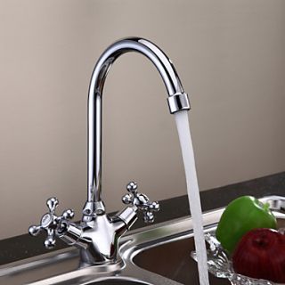 Chrome Finish Solid Brass Kitchen Faucet