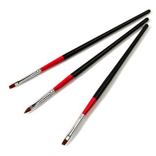 3PCS Nail Art UV Gel Pen Brush