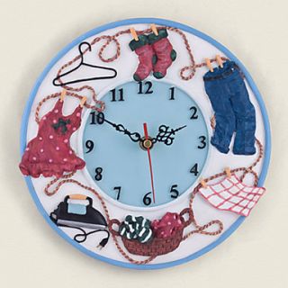 Laundry Theme Polyresin Wall Clock