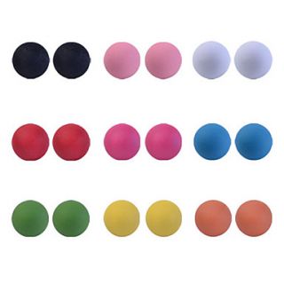 Cute Candy Color Bead Earring (9 Pairs)