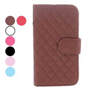 Grid Style PU Leather Case with Card Slot for Samsung Galaxy S3 I9300 (Assorted Colors)