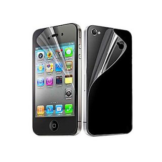 6X Clear Front and Back Screen Protector for iPhone 4/4S