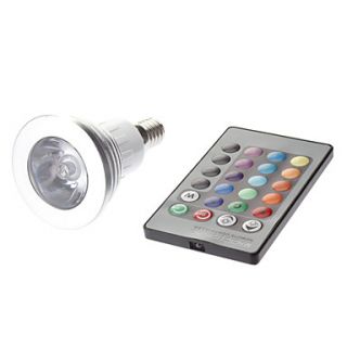 E14 3W RGB Light Remote Controlled LED Spot Bulb (85 265V)