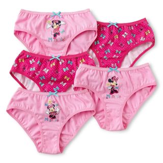 Disney Pink Minnie Mouse 5 pk. Panties   Girls 2 8, Girls