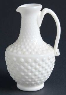 Kanawha Hobnail Milkglass Handled Cruet, No   Hobnail Design, Milkglass